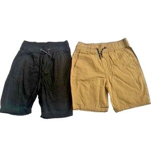 Canyon Club Stretch Waistband Drawstring Pull on Shorts brown & black Boys Sz 7